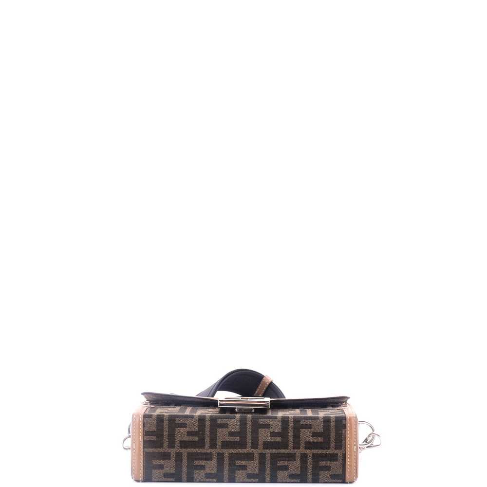 FENDI Baguette Soft Trunk Bag Zucca Canvas and Le… - image 4