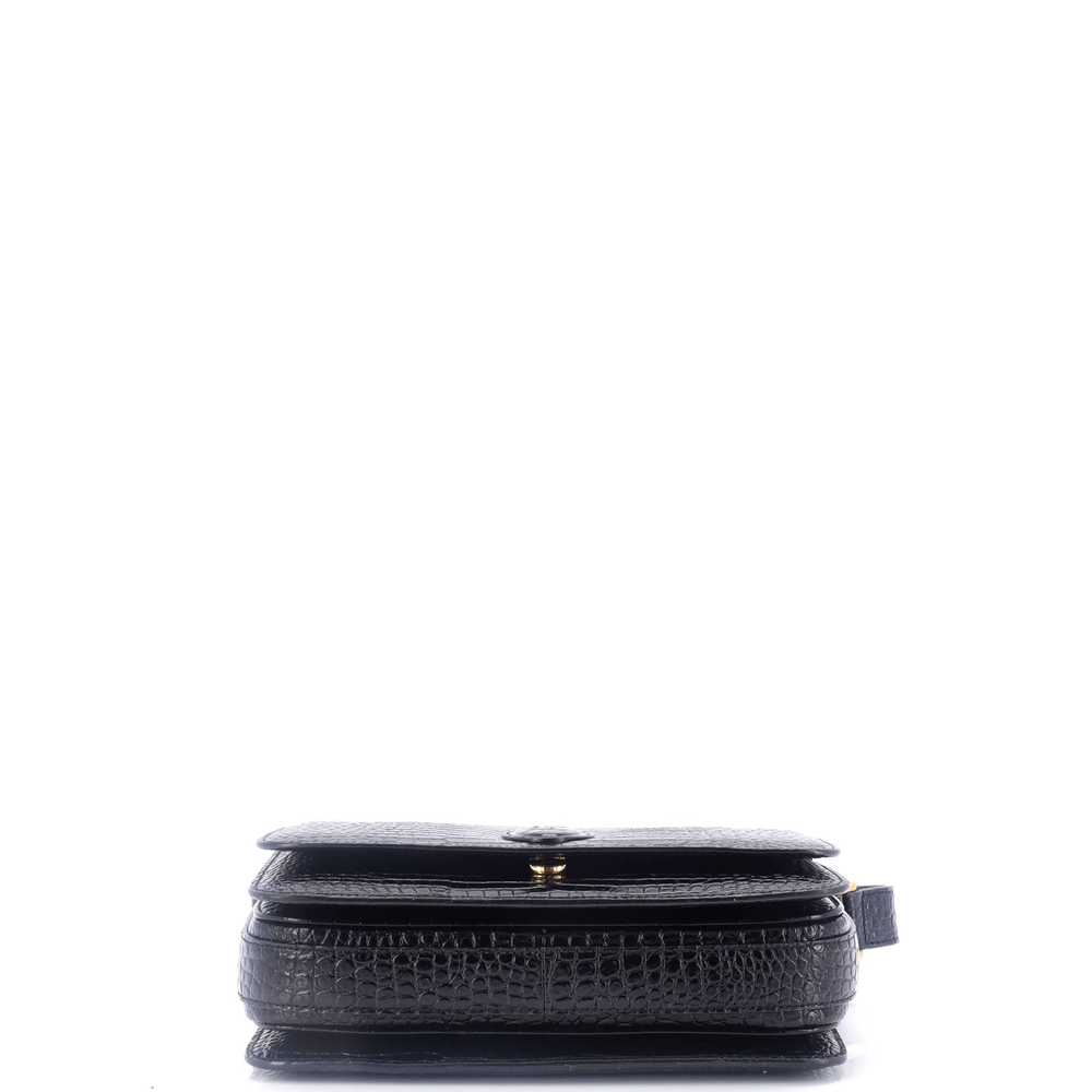 Saint Laurent Le 61 Saddle Bag Crocodile Embossed… - image 4