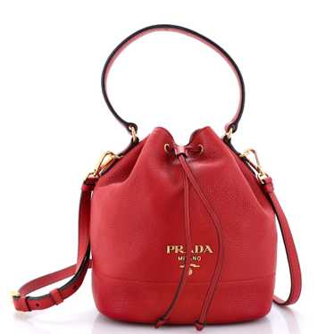 PRADA Dual Strap Top Handle Bucket Bag Vitello Da… - image 1