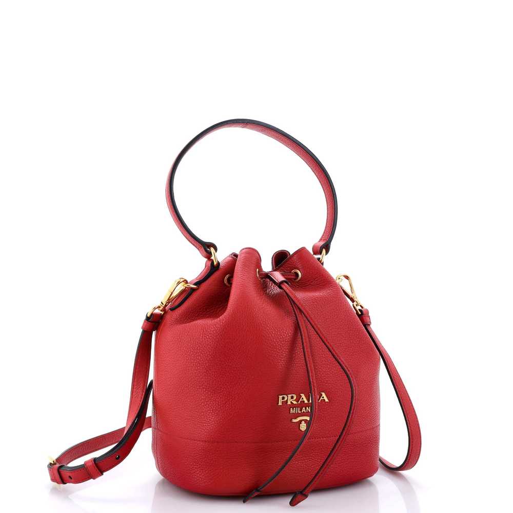 PRADA Dual Strap Top Handle Bucket Bag Vitello Da… - image 2