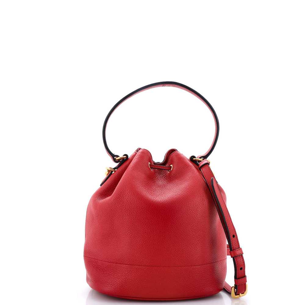 PRADA Dual Strap Top Handle Bucket Bag Vitello Da… - image 3