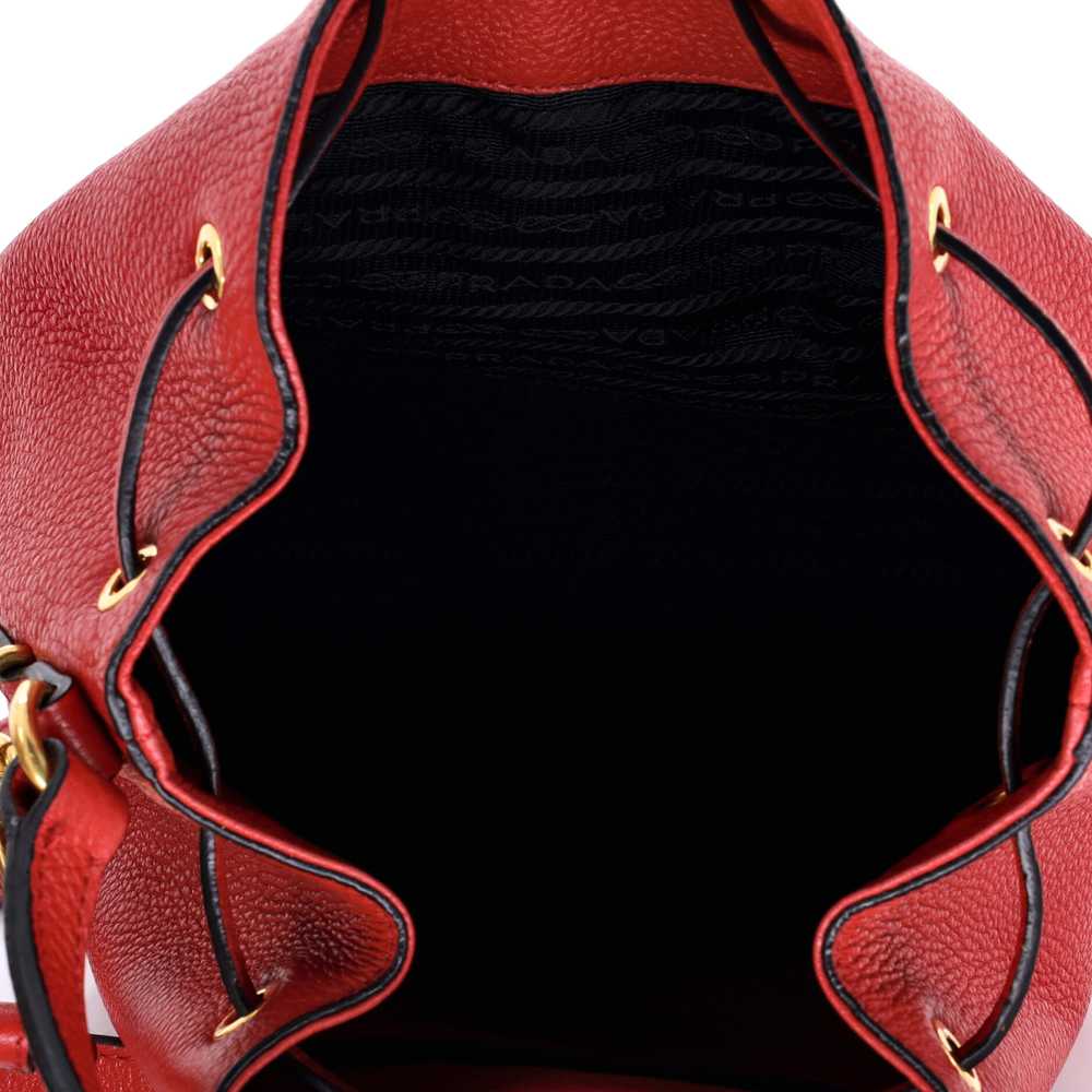 PRADA Dual Strap Top Handle Bucket Bag Vitello Da… - image 5