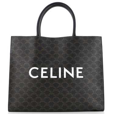 CELINE Horizontal Logo Cabas Tote Triomphe Coated 