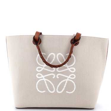 LOEWE Anagram Square Basket Tote Canvas Medium