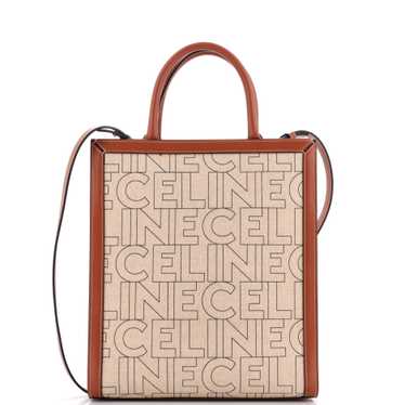 CELINE Vertical Cabas Tote Printed Canvas and Lea… - image 1