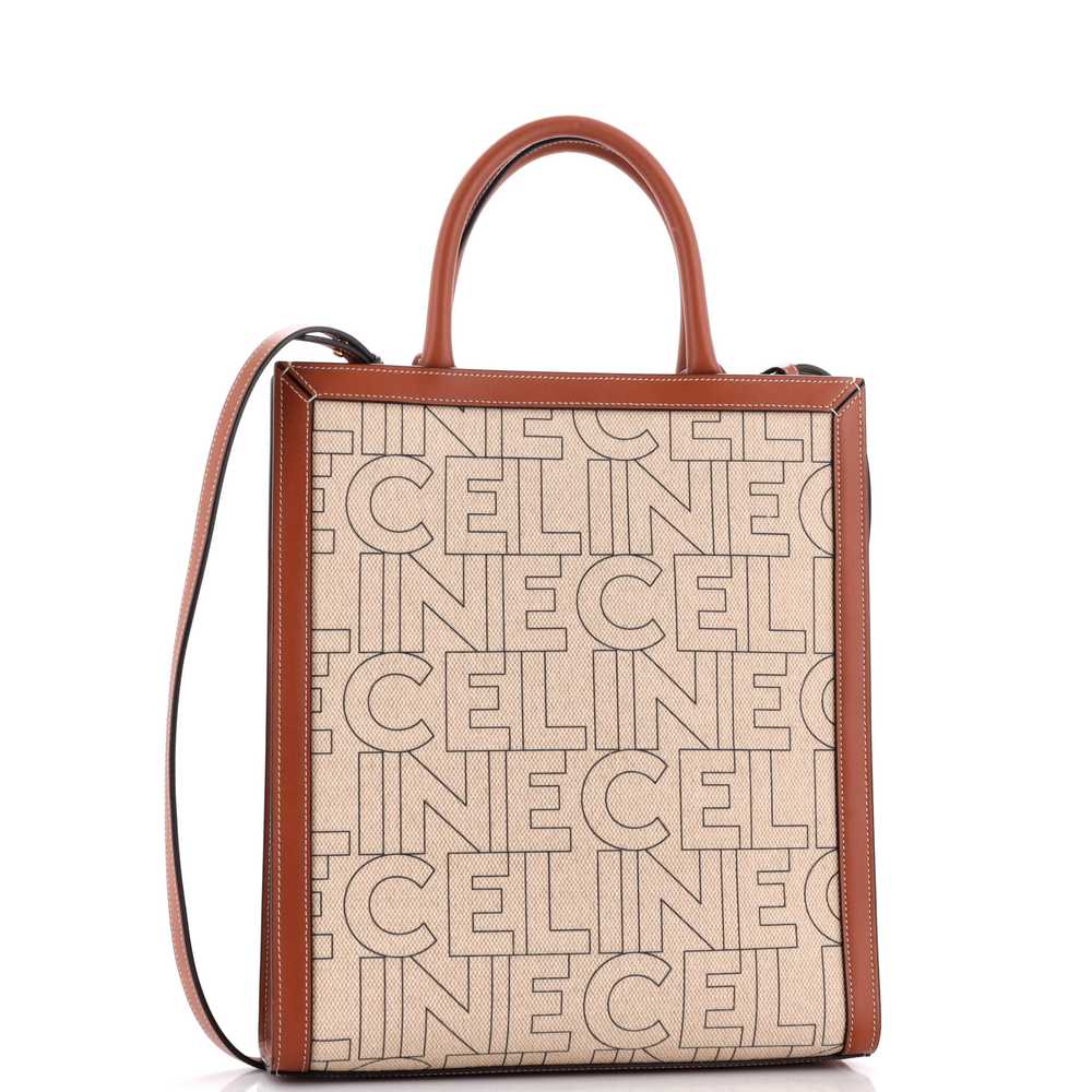 CELINE Vertical Cabas Tote Printed Canvas and Lea… - image 2