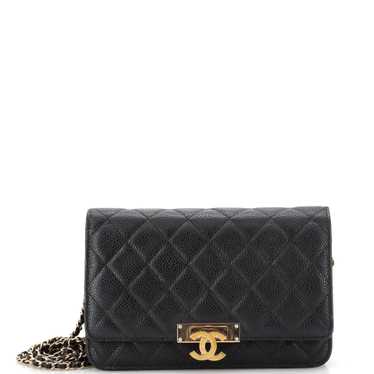 CHANEL Golden Class Wallet on Chain Quilted Caviar