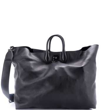 Salvatore Ferragamo Studio Soft Travel Tote Leathe