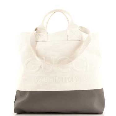 GUCCI Logo Embossed Open Tote Canvas - image 1