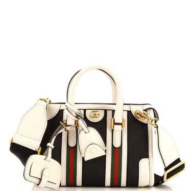 GUCCI Double G Web Top Handle Bag GG Canvas with … - image 1