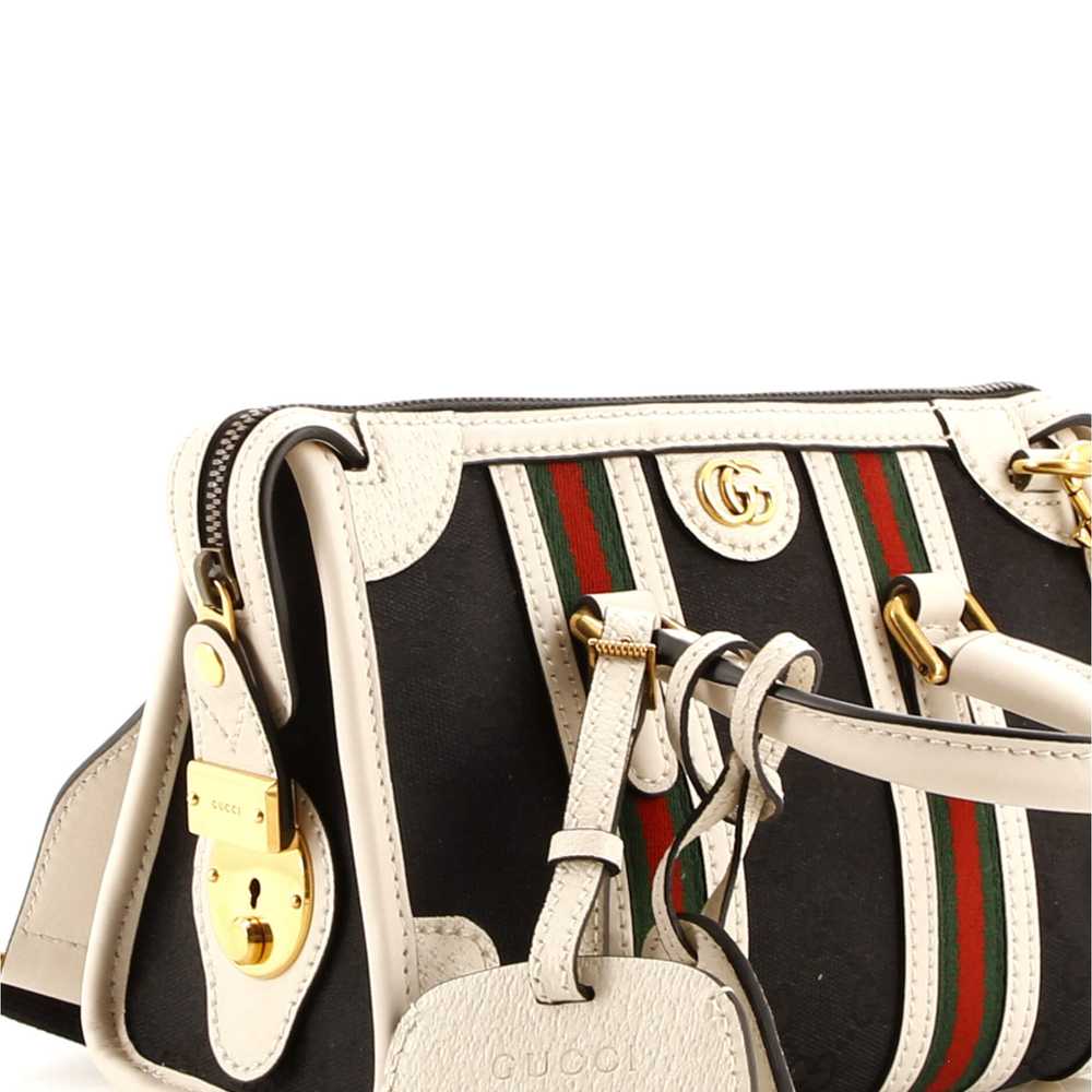 GUCCI Double G Web Top Handle Bag GG Canvas with … - image 6