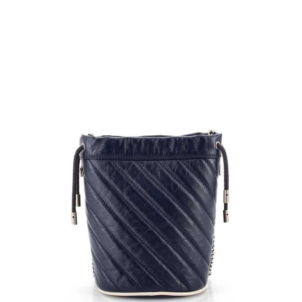 GUCCI GG Marmont Bucket Bag Diagonal Quilted Leat… - image 3