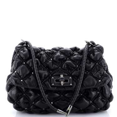 VALENTINO GARAVANI SpikeMe Flap Bag Quilted Leath… - image 1