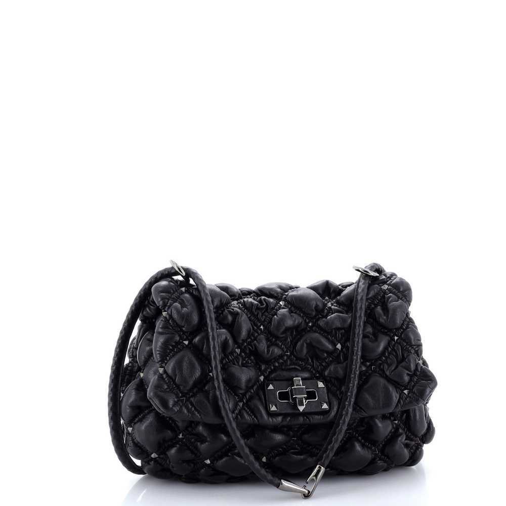 VALENTINO GARAVANI SpikeMe Flap Bag Quilted Leath… - image 2