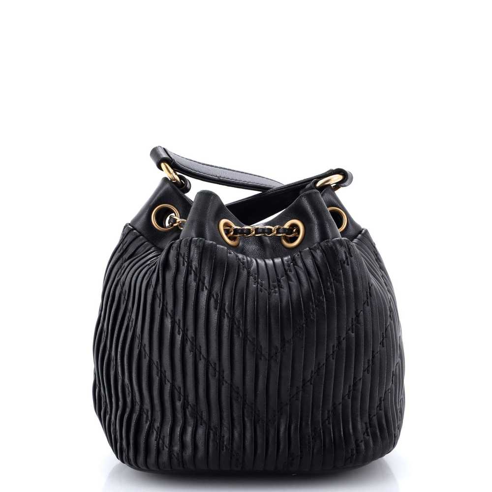 CHANEL Coco Pleats Drawstring Bag Pleated Crumple… - image 3