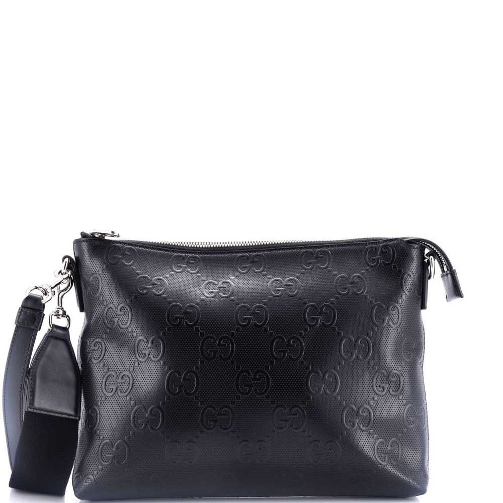 GUCCI Convertible Messenger Bag GG Embossed Perfo… - image 1