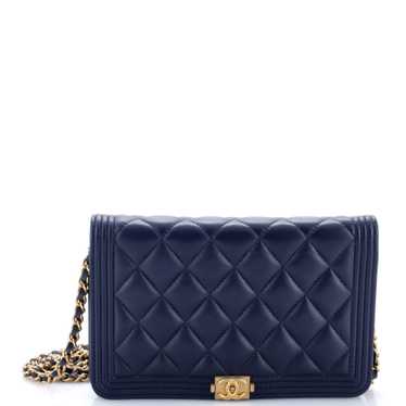 CHANEL Boy Wallet on Chain Quilted Lambskin