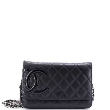 CHANEL Cambon Wallet on Chain Quilted Leather