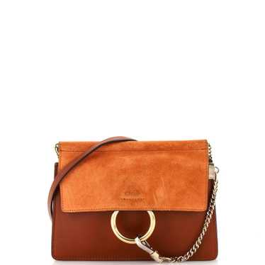 CHLOE Faye Chain Shoulder Bag Leather and Suede Mi