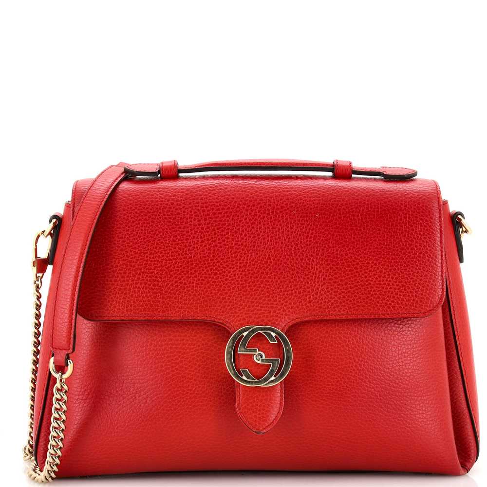 GUCCI Interlocking Top Handle Bag (Outlet) Leathe… - image 1