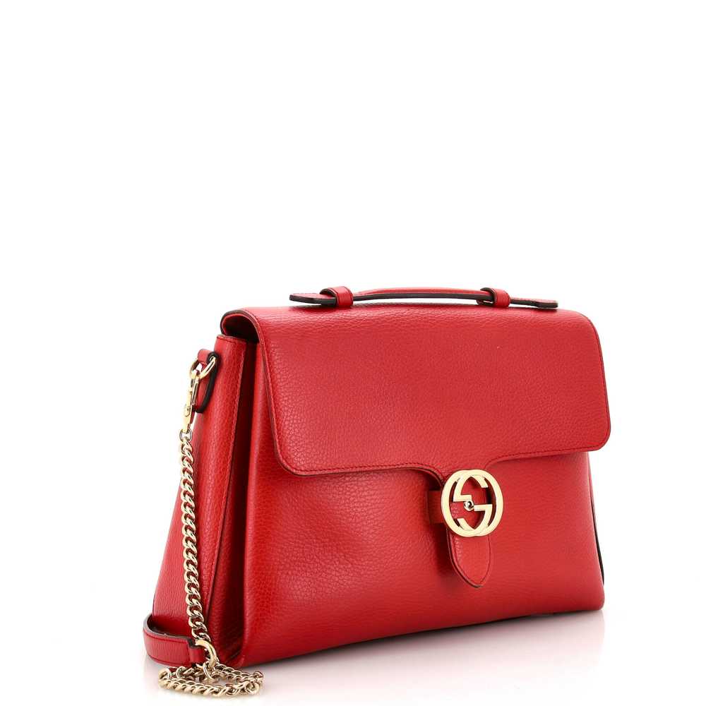 GUCCI Interlocking Top Handle Bag (Outlet) Leathe… - image 2