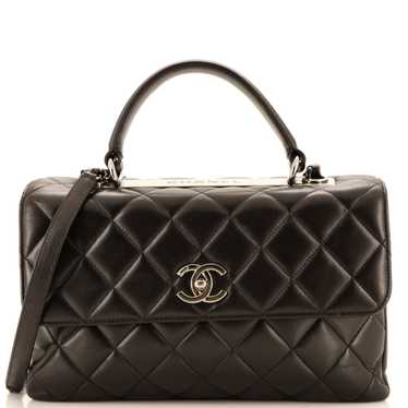 CHANEL Trendy CC Top Handle Bag Quilted Lambskin M