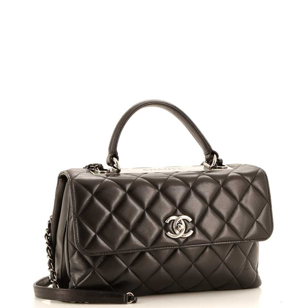 CHANEL Trendy CC Top Handle Bag Quilted Lambskin … - image 3