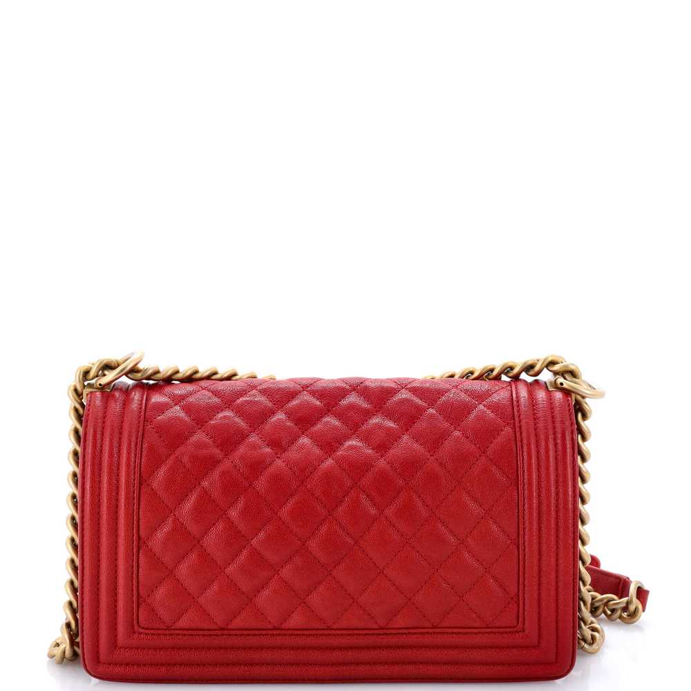 CHANEL Boy Flap Bag Quilted Caviar Old Medium - image 3