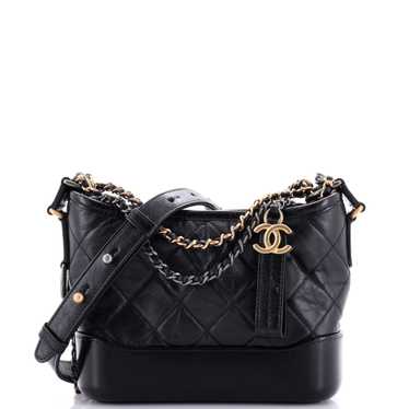 CHANEL Gabrielle Hobo Quilted Aged Calfskin Small