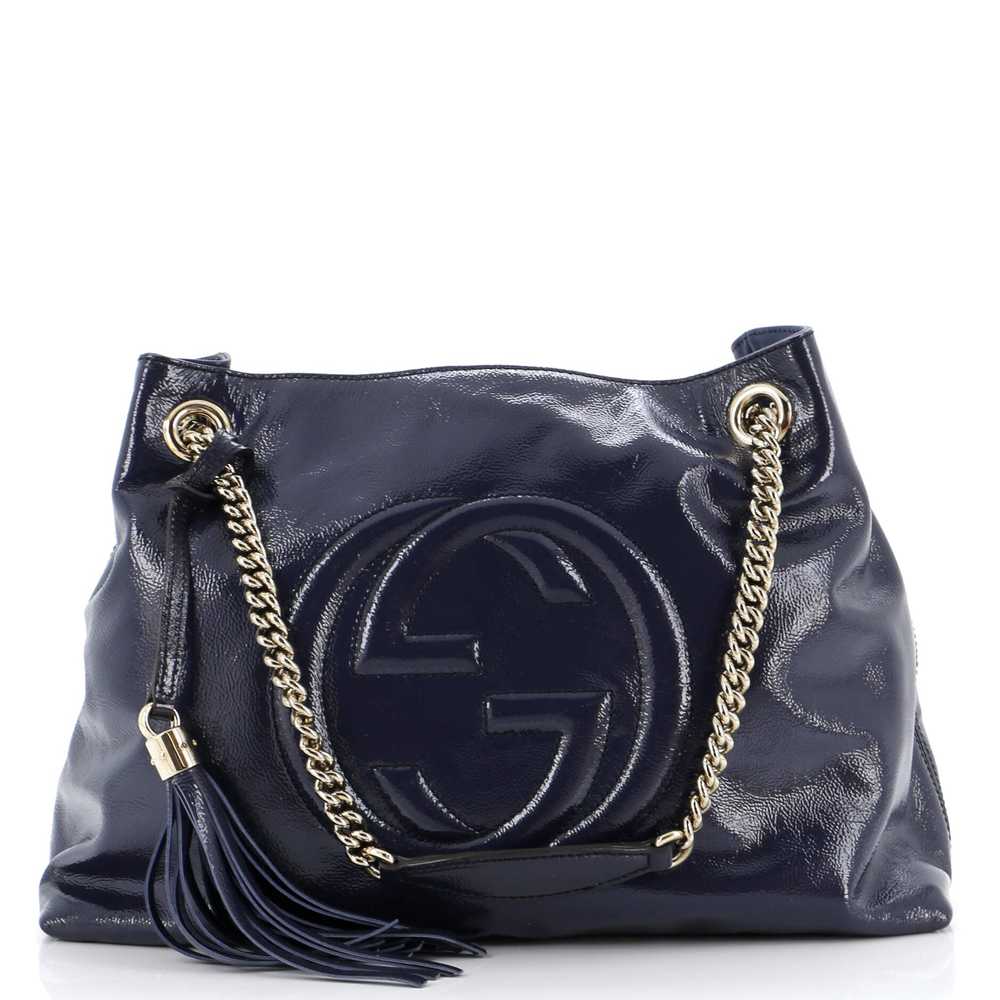 GUCCI Soho Chain Strap Shoulder Bag Patent Medium - image 1