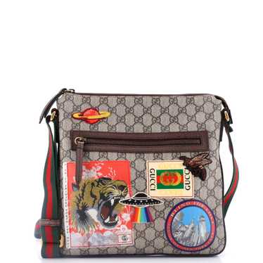 GUCCI Courrier Zip Messenger GG Coated Canvas with