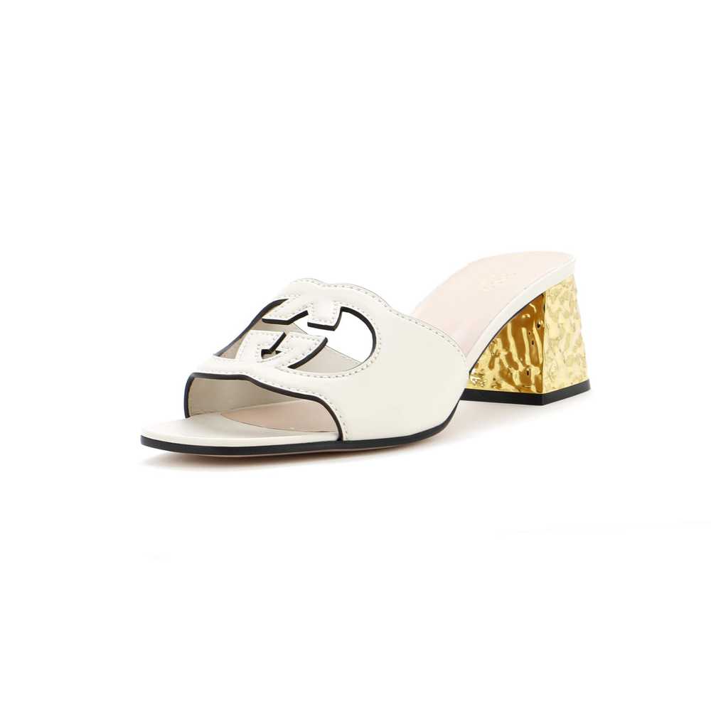 GUCCI Women's Interlocking G Cut-Out Heeled Slide… - image 1