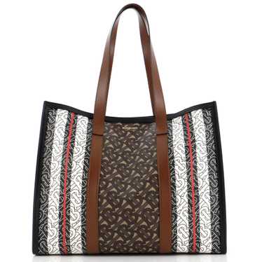 Burberry Open Tote Monogram E-Canvas Small