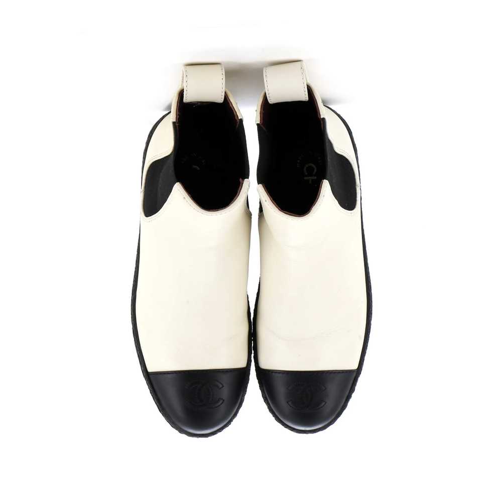 CHANEL Women's CC Turnlock Cap Toe Chelsea Boots … - image 2