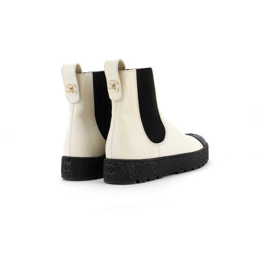 CHANEL Women's CC Turnlock Cap Toe Chelsea Boots … - image 3