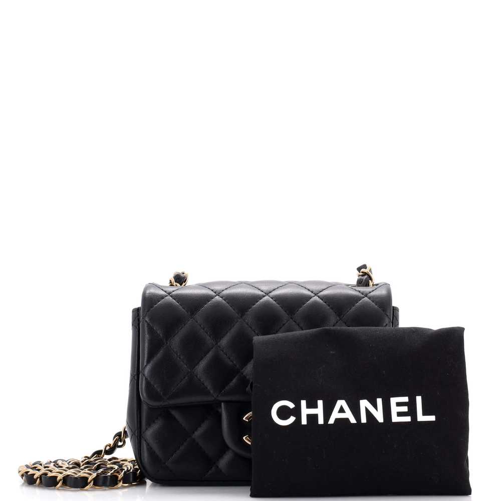 CHANEL Square Classic Single Flap Bag Quilted Lam… - image 2