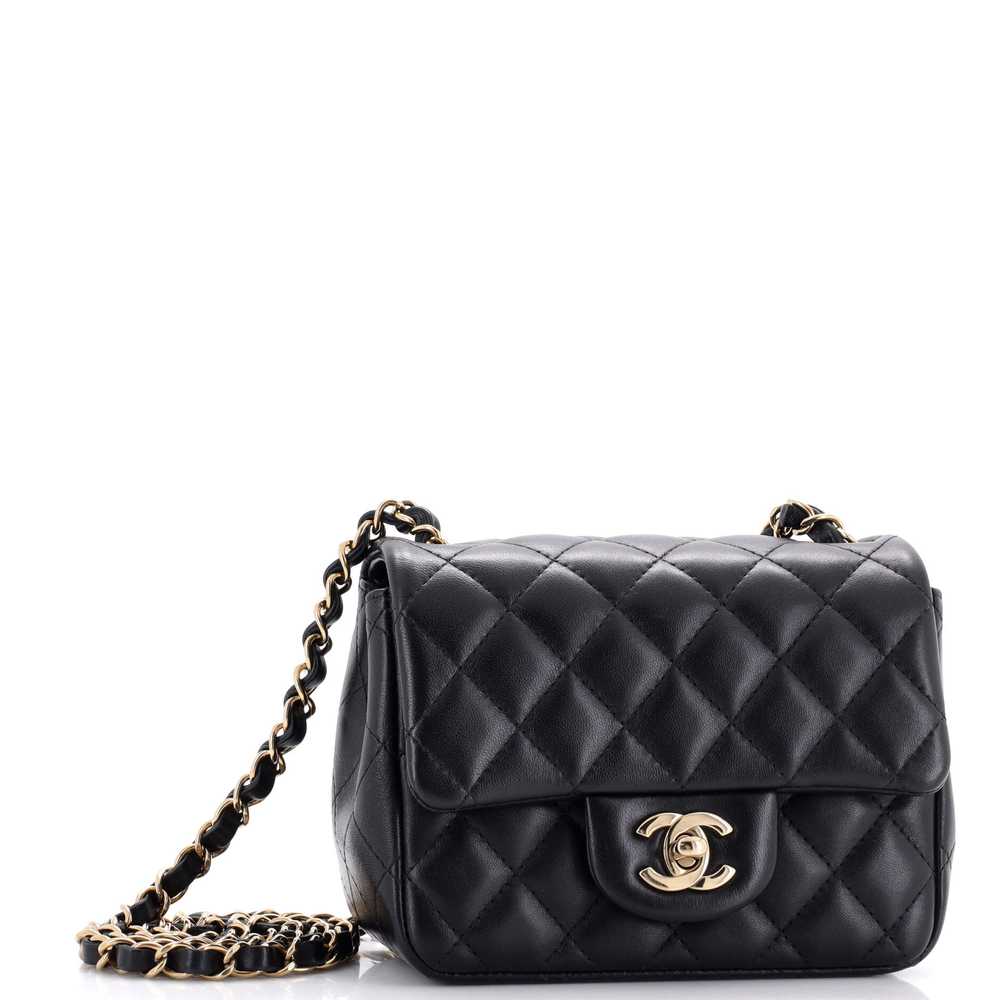 CHANEL Square Classic Single Flap Bag Quilted Lam… - image 3