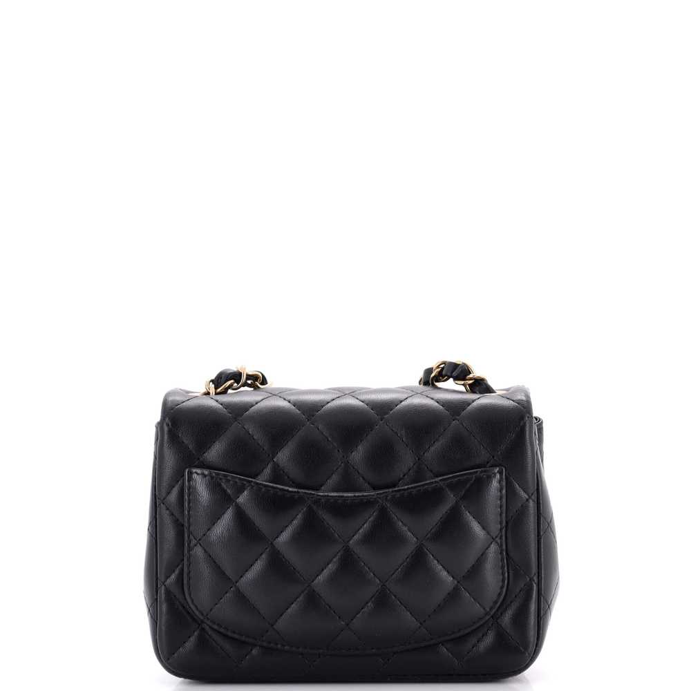 CHANEL Square Classic Single Flap Bag Quilted Lam… - image 4