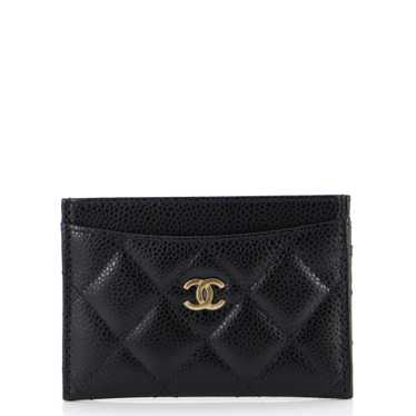 CHANEL Classic Card Holder Quilted Caviar