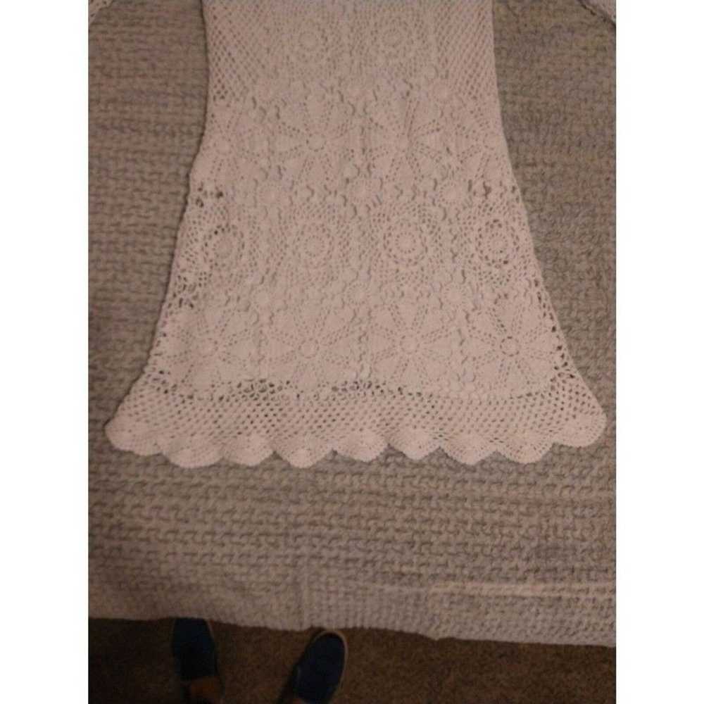 Boston proper Summer crocheted  White Large dress - image 10