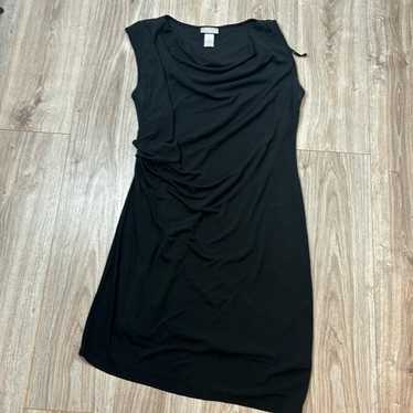 Lane Bryant black ruched dress size 16 stretchy