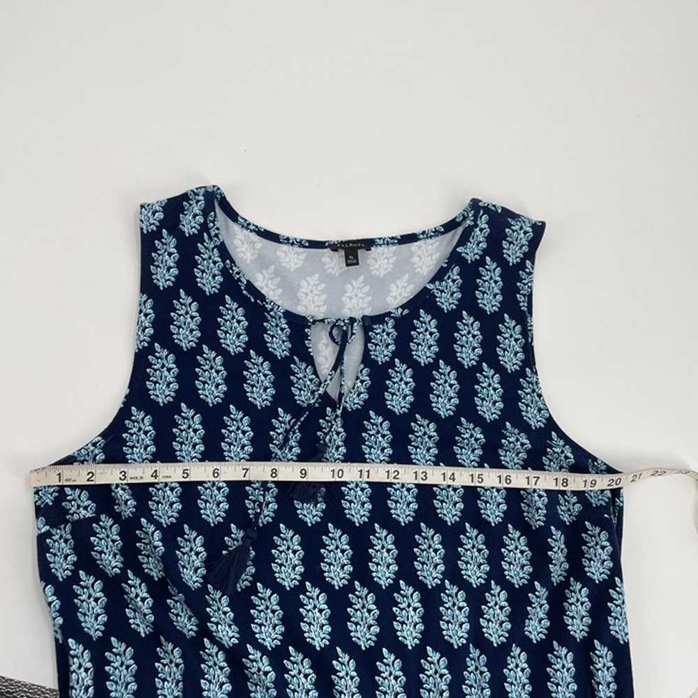 Talbots Blue Allover Tree Block Print Sleeveless … - image 7