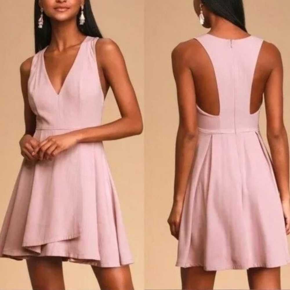 lulu ’s Mauve Skater Mini Dress - image 1