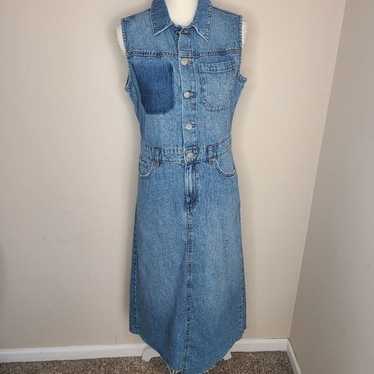 ZARA The Danielle Asymmetric Denim Dress Size Sma… - image 1