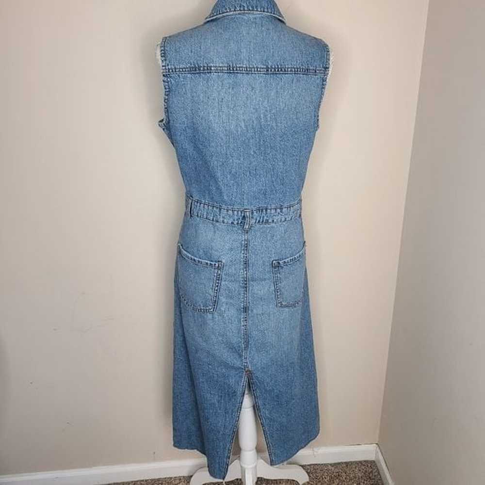 ZARA The Danielle Asymmetric Denim Dress Size Sma… - image 3