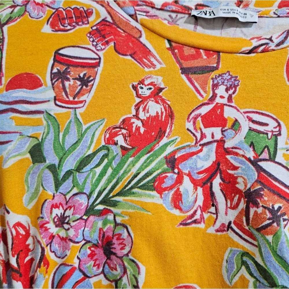 Zara tropical print mini dress - image 4