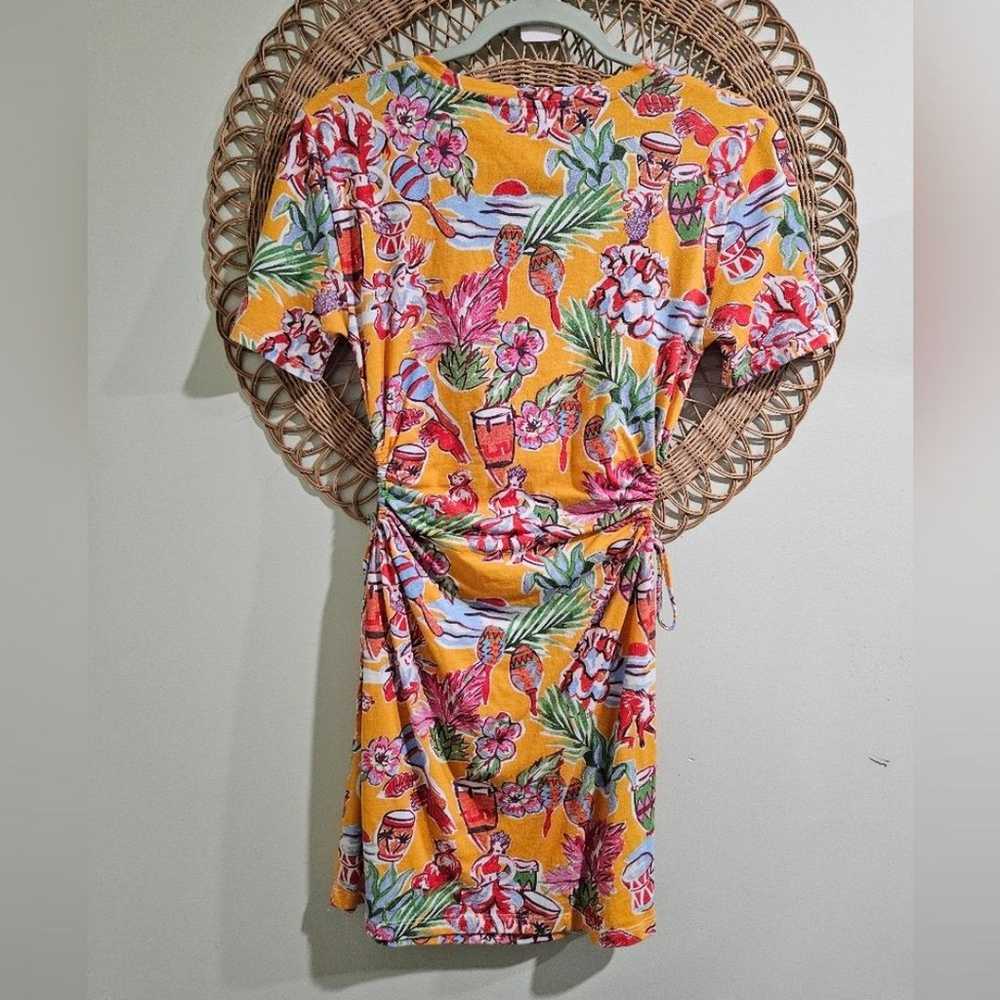 Zara tropical print mini dress - image 7