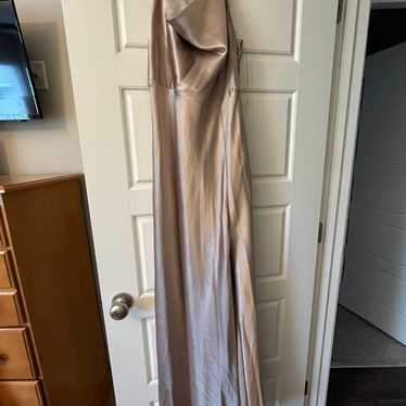 Birdy Grey Bridesmaid Dress Lisa Long Satin Dress