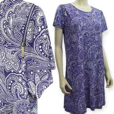 MICHAEL KORS Purple Gorgeous Paisley Dress Size Sm