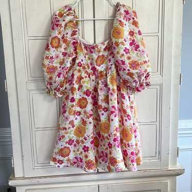 * NWOT Storia size small floral babydoll dress - image 1